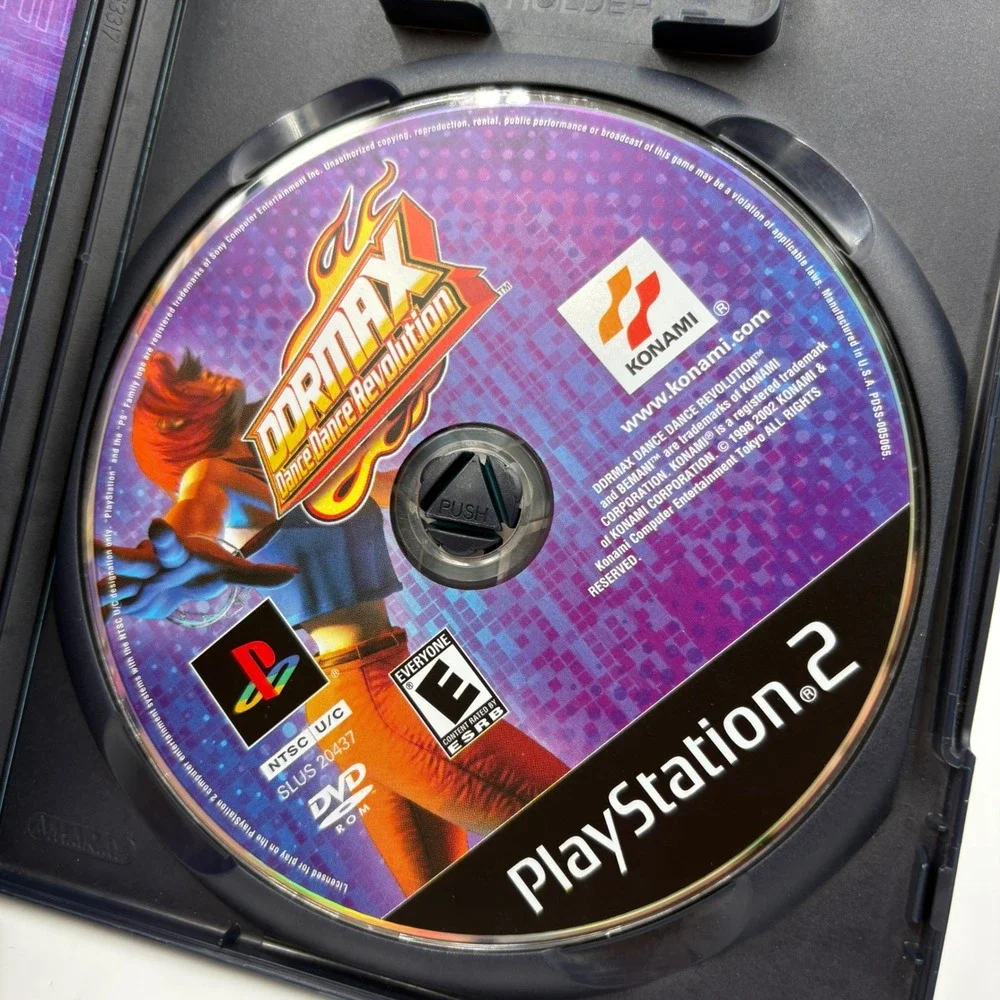 Konami DDRMAX Dance Dance Revolution PS2 Purple Good Music Rhythm Game‎